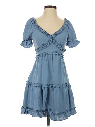 Inspired Hearts Casual Dress In Blue