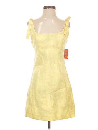 Pre-owned Inspired Hearts Casual Dress In Yellow