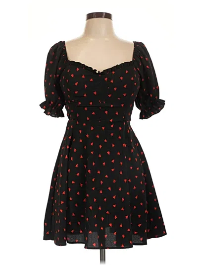 Pre-owned Inspired Hearts Cocktail Dress In Black