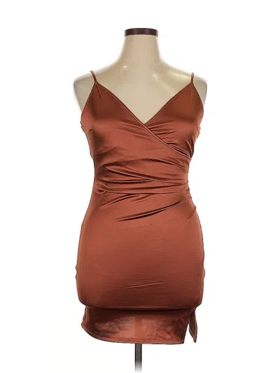 Pre-owned Inspired Hearts Cocktail Dress In Brown