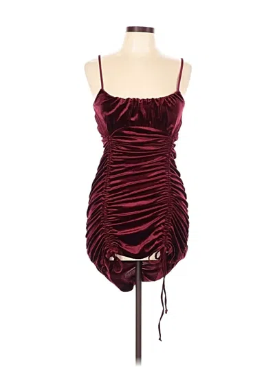 Pre-owned Inspired Hearts Cocktail Dress In Burgundy