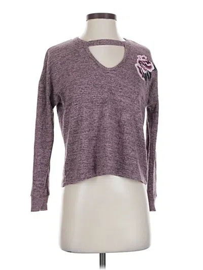 Pre-owned Inspired Hearts Pullover Sweater In Purple