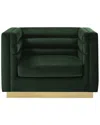 Inspired Home Aja Club Chair In Green