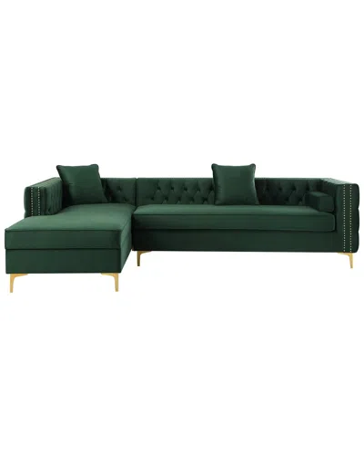 Inspired Home Alison Sectional Sofa In Green