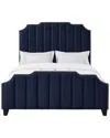 Inspired Home Alyce Platform Bed In Blue