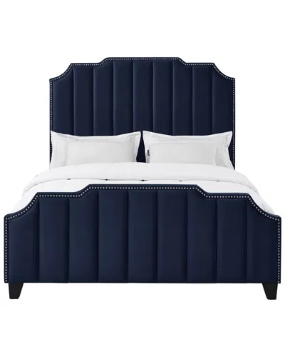 Inspired Home Alyce Platform Bed In Blue