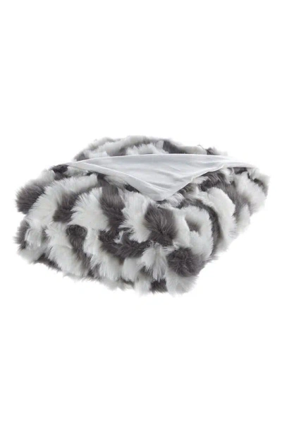 Inspired Home Animal Print Faux Fur Throw Blanket In Multi