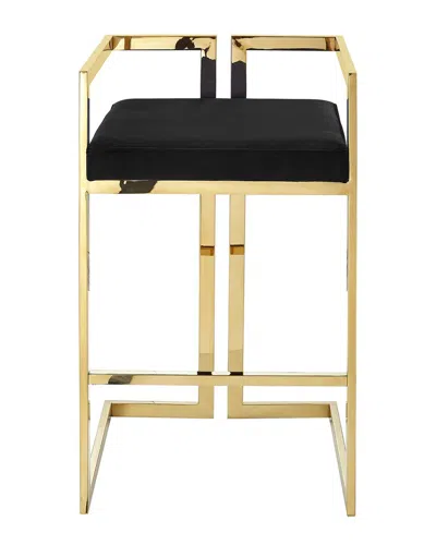 Inspired Home Ayah Bar Stool In Black