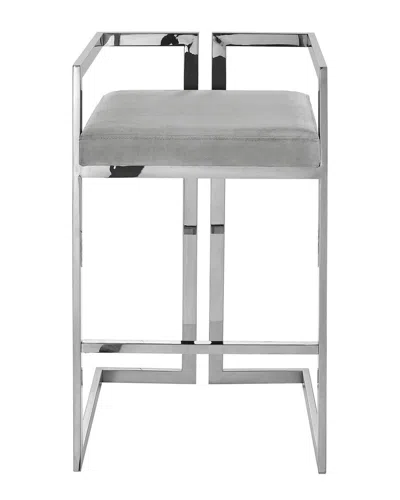 Inspired Home Ayah Bar Stool In Grey
