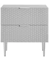 Inspired Home Bram Side Table In Grey