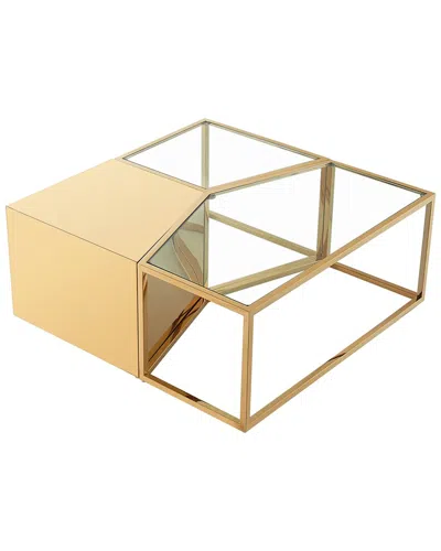 Inspired Home Cailin Coffee Table In Gold