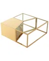 Inspired Home Cailin Coffee Table In Gold
