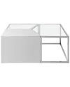 Inspired Home Cailin Silver Coffee Table In Silver