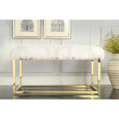 Inspired Home Camilla Bench In Gold