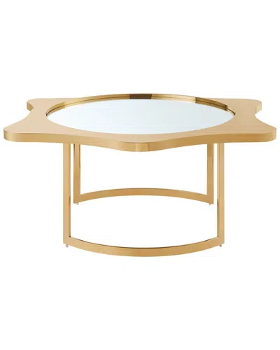 Inspired Home Caris Coffee Table In Gold