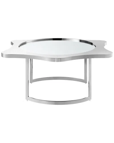 Inspired Home Caris Coffee Table In Silver