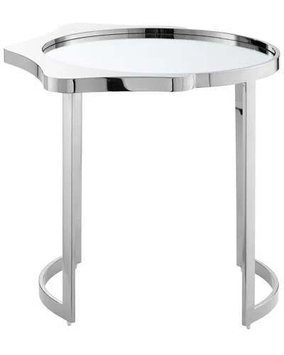 Inspired Home Caris End Table In Silver