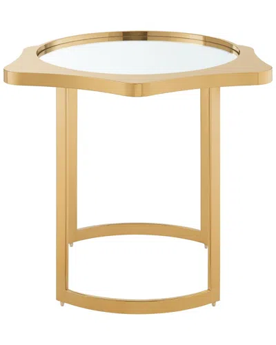 Inspired Home Caris Gold End Table