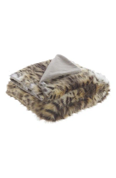 Inspired Home Cheetah Print Faux Fur Throw Blanket In Animal Print