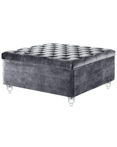 Inspired Home Claretta Ottoman Coffee Table In Grey