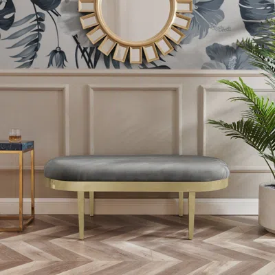 Inspired Home Demi Bench In Gold