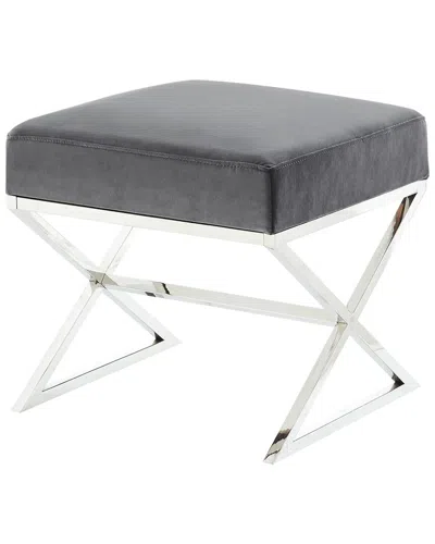 Inspired Home Aurora Ottoman In Grey