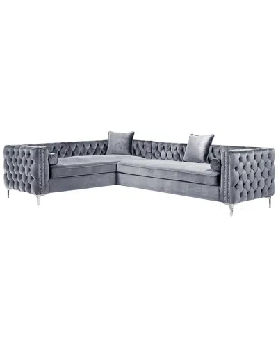 Inspired Home Dnu  Giovanni Sofa In Grey