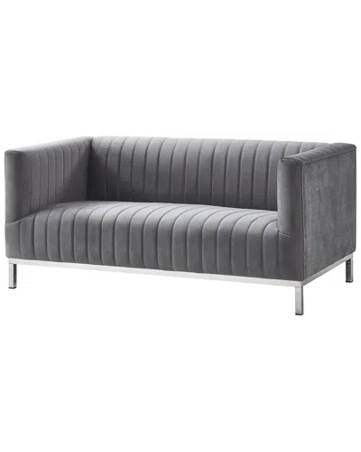 Inspired Home Dnu  Sean Loveseat In Grey