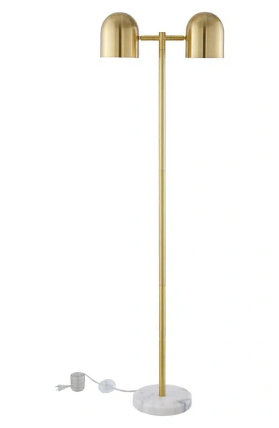 Inspired Home Double Shade Floor Lamp In Gold