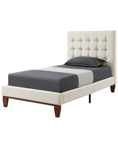 Inspired Home Fabrizio Linen Platform Bed