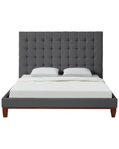 Inspired Home Fabrizio Platform Bed In Grey