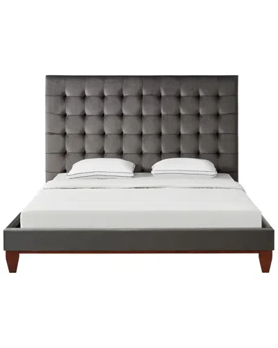 Inspired Home Fabrizio Platform Bed In Grey