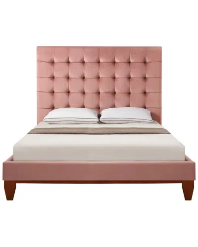 Inspired Home Fabrizio Platform Bed In Pink