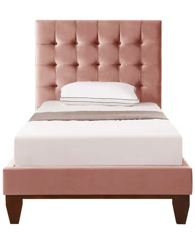 Inspired Home Fabrizio Platform Bed In Pink