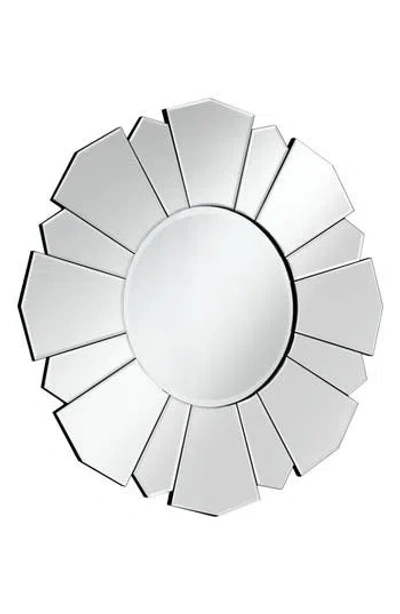 Inspired Home Flower Wall Mirror In Metallic