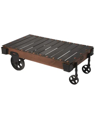 Inspired Home Industrial Chic Coffee Table In Brown