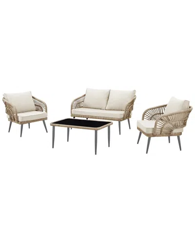 Inspired Home Javien Patio Conversation Set