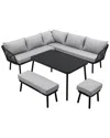 Inspired Home Jaycen Patio Conversation Set