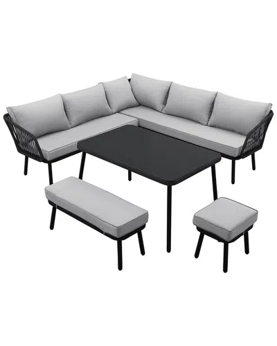 Inspired Home Jaycen Patio Conversation Set