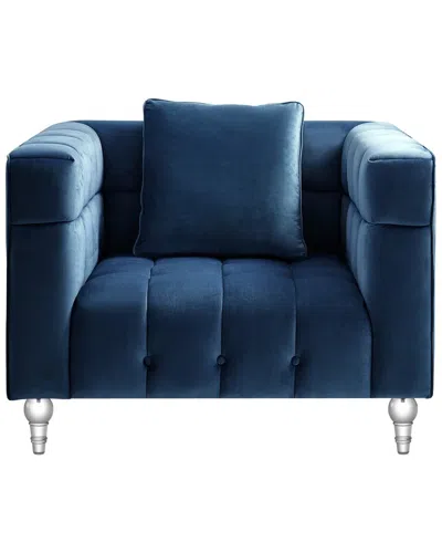 Inspired Home Lyla Club Chair In Navy