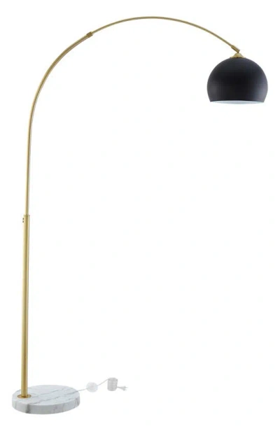 Inspired Home Marble Base Floor Lamp In Black