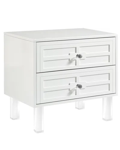 Inspired Home Maya Side Table In White