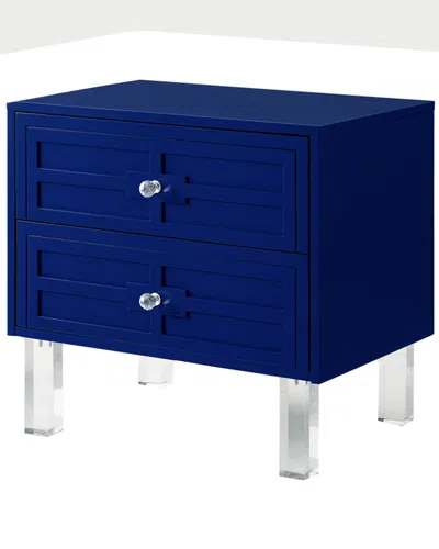 Inspired Home Maya Side Table In Blue