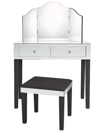 Inspired Home Milano Vanity Table In Black
