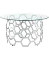 Inspired Home Minae Coffee Table In Silver