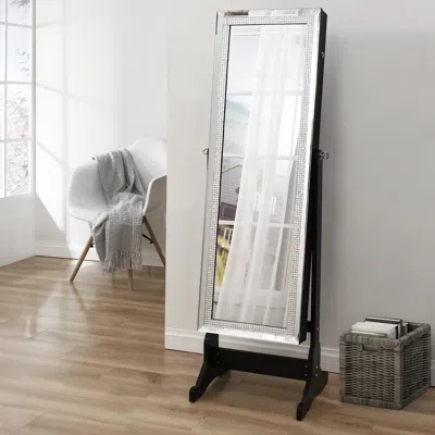 Inspired Home Mirabai Jewelry Armoire In Black