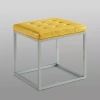 Inspired Home Newton Tufted Ottoman In Yellow