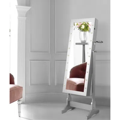 Inspired Home Queenie Jewelry Armoire In White