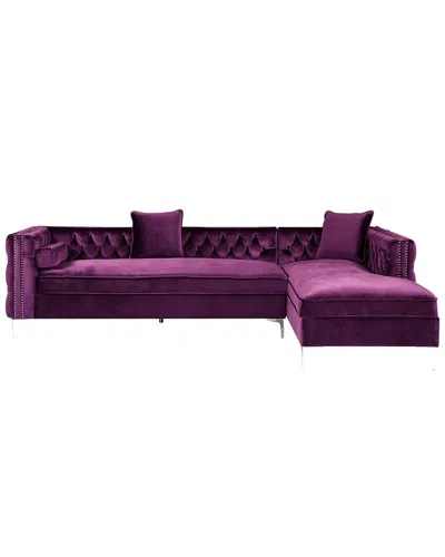 Inspired Home Sectional Sofa In Purple