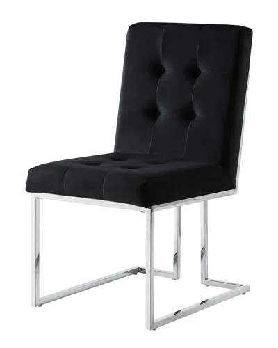 Inspired Home Set Of 2 Cecille Velvet Dining Chair In Burgundy